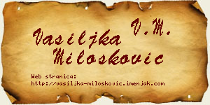 Vasiljka Milošković vizit kartica